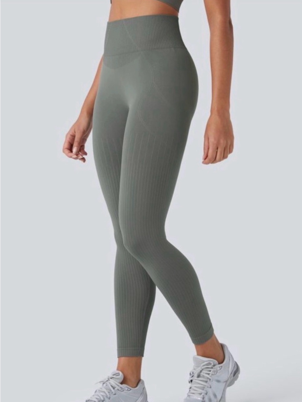 Halara OneForm Seamless Butt Lifting Ribbed Leggings Size XS Grey 02811147 NEW